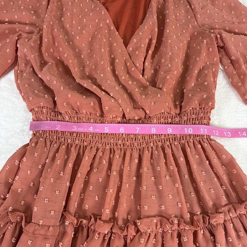 NWT Altar’d State Small Terracotta Smocked Mini Dress Benefits Charity - Picture 3 of 11